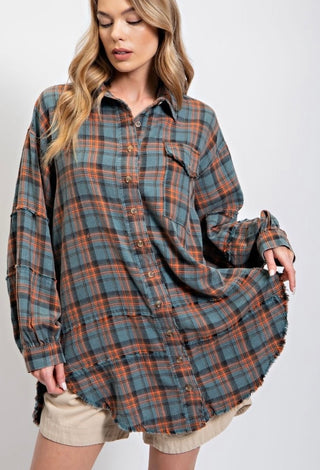 In The Fray Plaid Flannel Topk