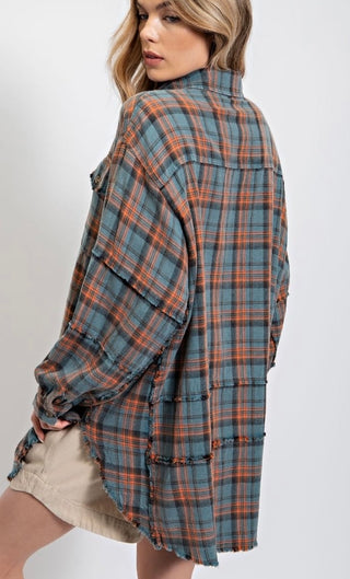 In The Fray Plaid Flannel Topk