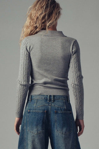 Classic Cable Knit Polo