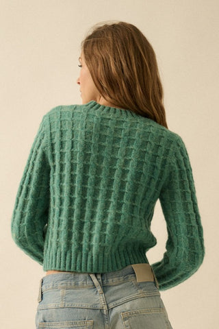 Simone Cable Knit Cardigan Sweater