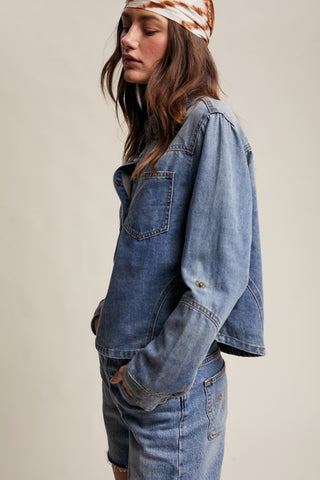 Zelda Denim Popover Shirt