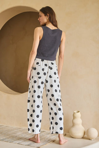 Erika Polka Dot Barrel Denim