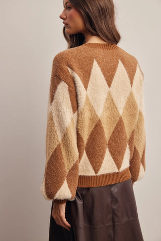 Luella Argyle Sweater