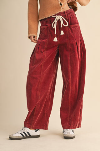 Bertha Corduroy Barrel Cut Pants