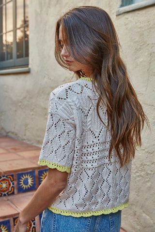 Lorraine Crochet Sweater Top