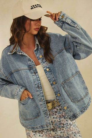 Janie Denim Swing Jacket