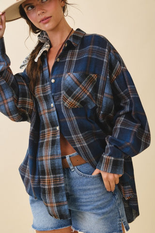 Elsa Plaid Flannel Top