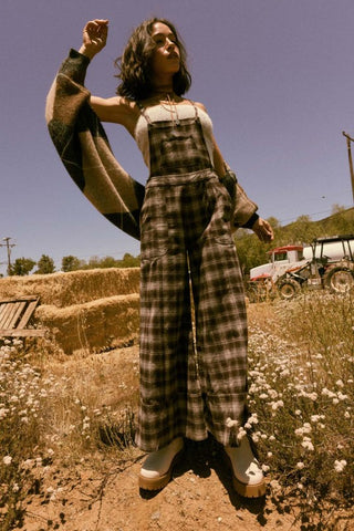 Nova Plaid Overall Jumpsuit