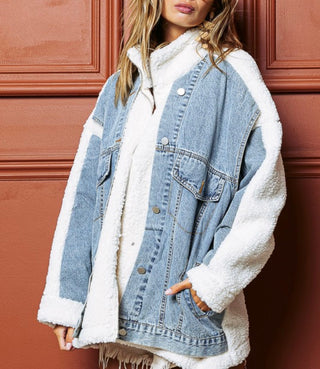 Teddy Denim and Sherpa Jacket