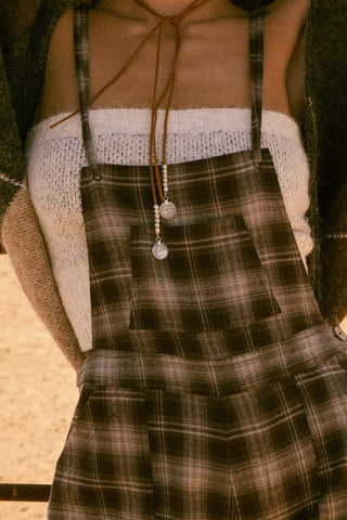 Nova Plaid Overall Jumpsuit