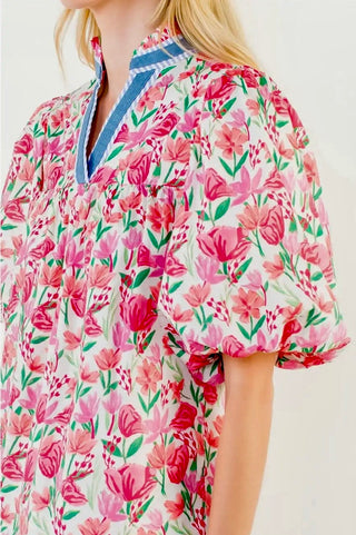 Delta Puff Sleeve Floral Top