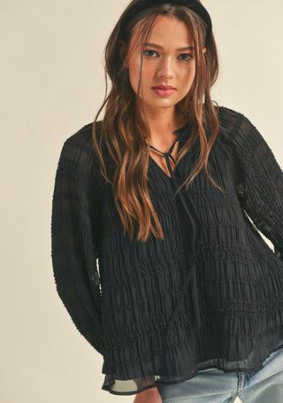 Babydoll Pleated Top