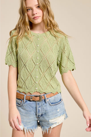 Pointelle Cardigan