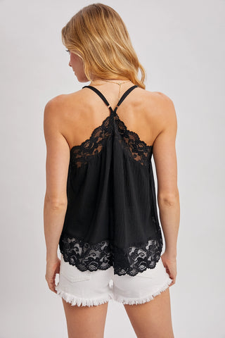 Laura Lace Trimmed Cami Top