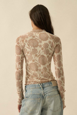 Brooks Floral Mesh Top