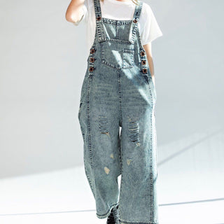 The icon slouchy denim overalls