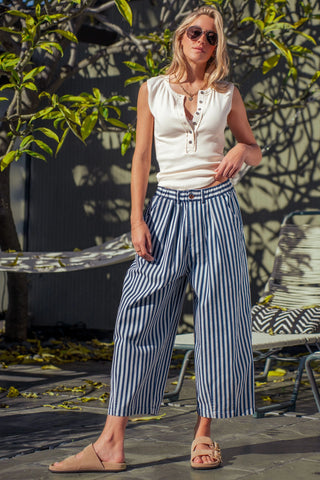 Anette Pleated Culotte Pants