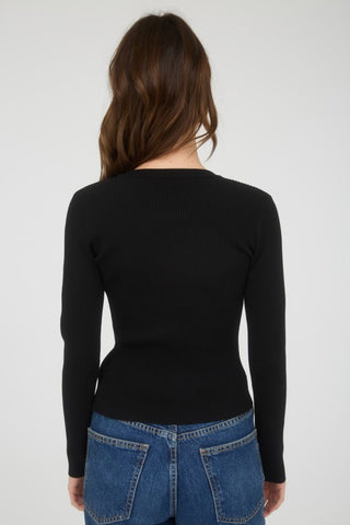 In A Snap Ribbed Cardigan Sweater