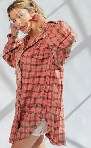 In The Fray Plaid Flannel Top