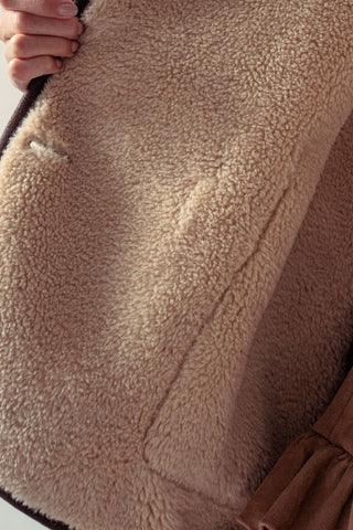 Shearling Faux Leather Coat