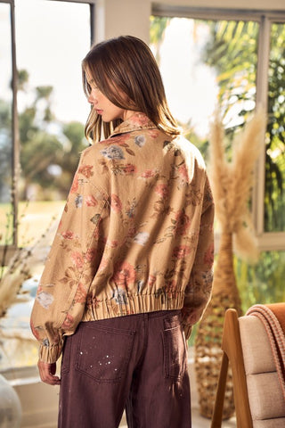 Romantic Floral Denim Jacket