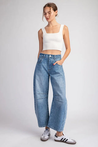 Julia Mineral Washed Barrel Jeans