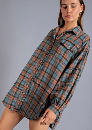 In The Fray Plaid Flannel Topk