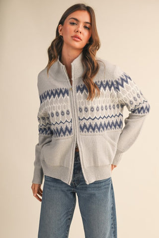 Cold Days Fair Isle Cardigan Sweater