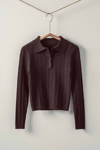 Classic Cable Knit Polo