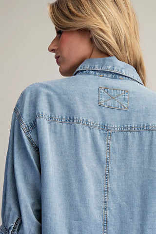 All About Ruffles Denim Top