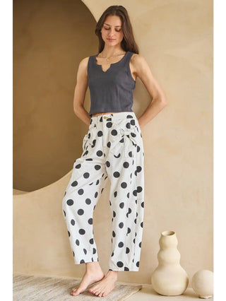 Erika Polka Dot Barrel Denim