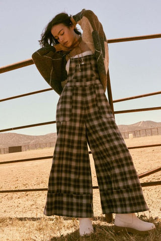 Nova Plaid Overall Jumpsuit