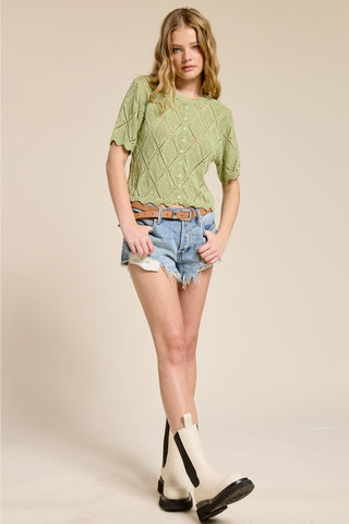 Pointelle Cardigan