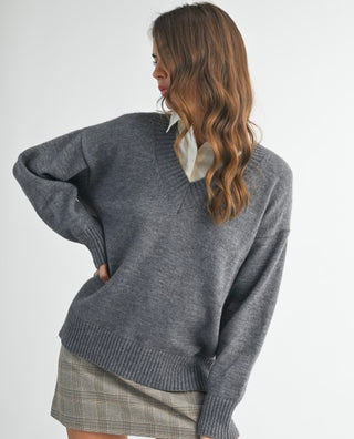 Abigail Oversized V-Neck Sweater