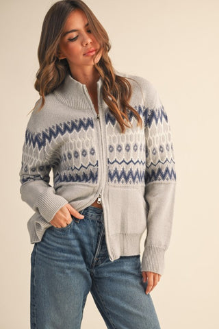 Cold Days Fair Isle Cardigan Sweater
