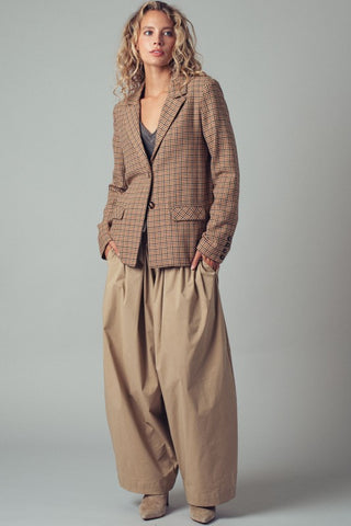 Tailored Houndstooth Blazer