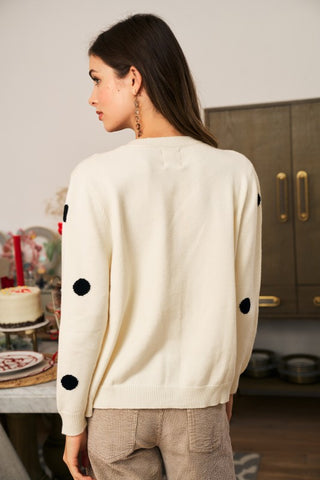 Avenly Polka Dot Cardigan Sweater