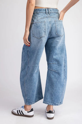 Julia Mineral Washed Barrel Jeans
