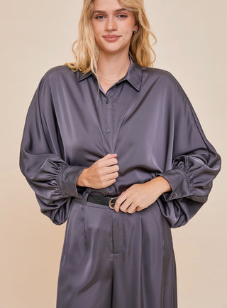 Midnight Button Front Top