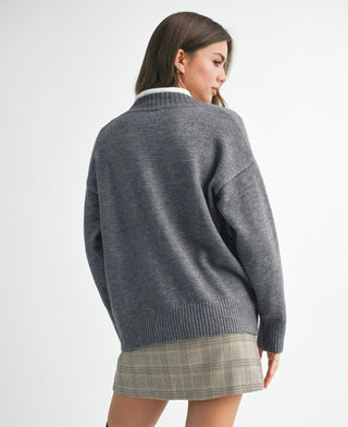 Abigail Oversized V-Neck Sweater