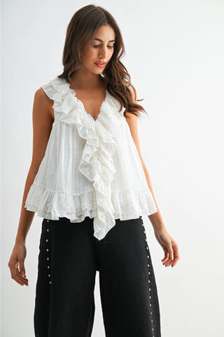 Viola Embroidered Lace Top