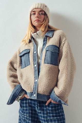 Nancy Sherpa Denim Jacker