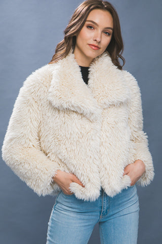 Girls Night Out Faux Fur Jacket