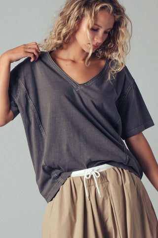 Vintage Washed V-Neck Tee