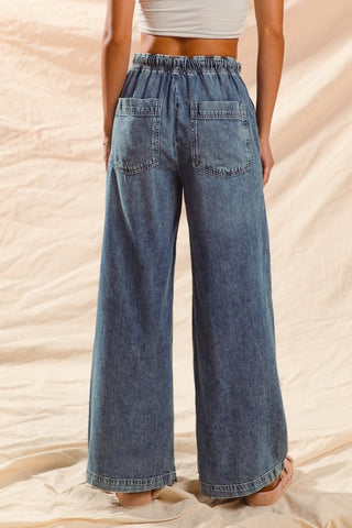 Scout Wide Leg Drawstring Denim