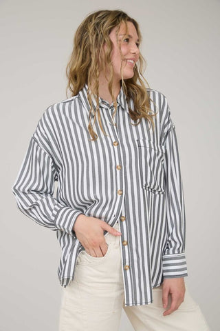 Deborah Striped Long Sleeve Top