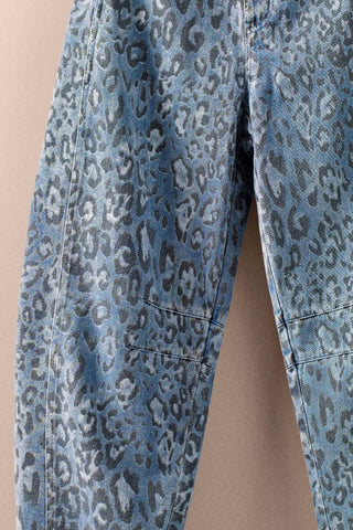 Blaze Blue Leopard Jeans