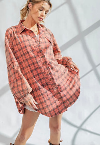 In The Fray Plaid Flannel Top