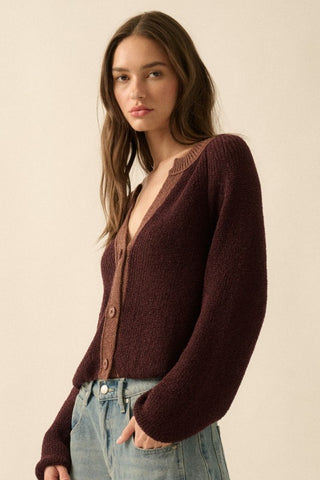 Jasmine Lightweight Contrast Cardigan