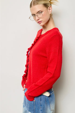 Amelia Ruffle Trim Cardigan
